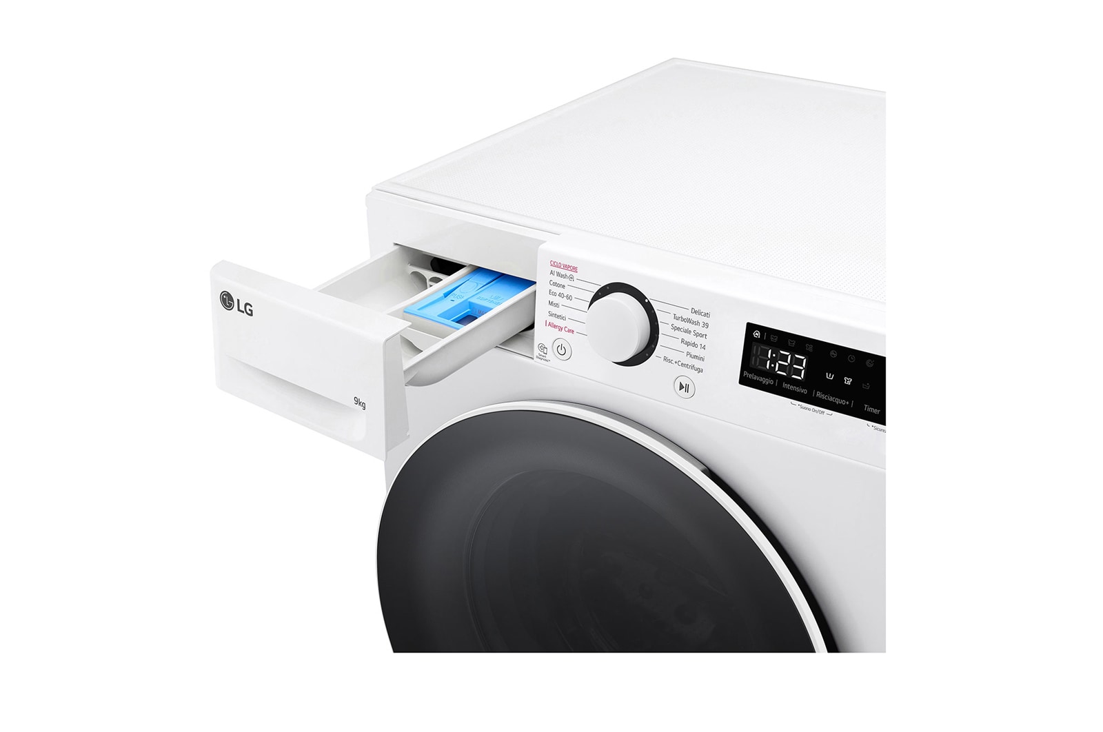 LG Offerta colonna bucato lavatrice 9kg Serie R5 Classe A-10% + asciugatrice 9kg Serie V9 Classe A+++, F4R5009TSWW.RH90V9