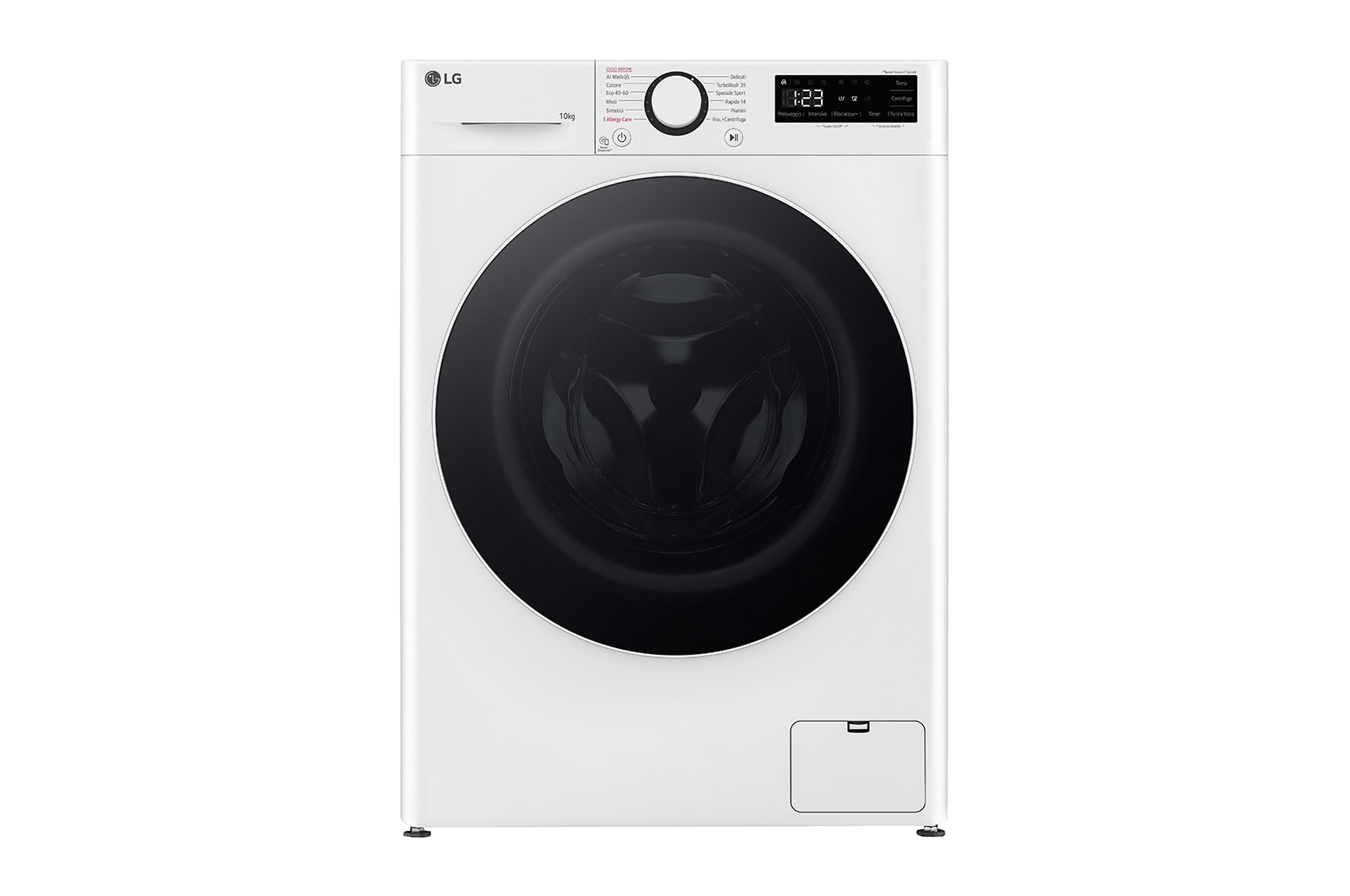 LG Lavatrice 10kg AI DD™ | Serie R5 Classe A-10% | 1400 giri, TurboWash 360, Lavaggio a vapore, Inverter Direct Drive | White, F4R5010TSWW