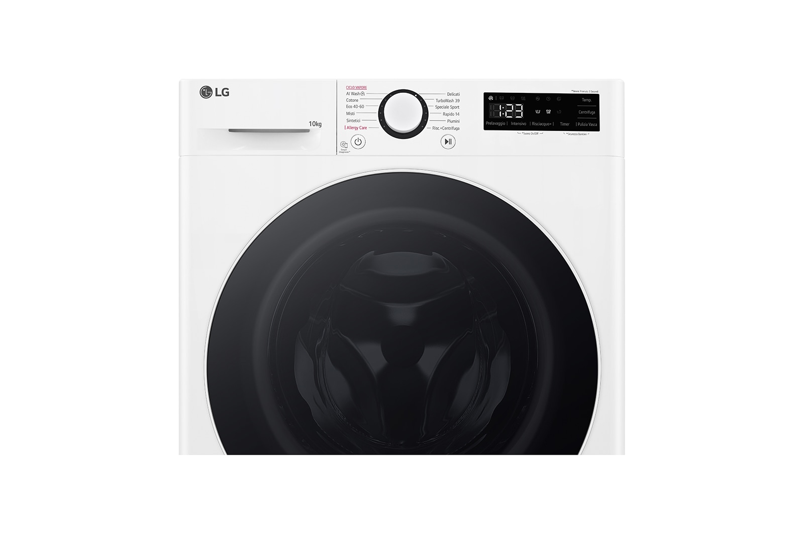 LG Lavatrice 10kg AI DD™ | Serie R5 Classe A-10% | 1400 giri, TurboWash 360, Lavaggio a vapore, Inverter Direct Drive | White, F4R5010TSWW