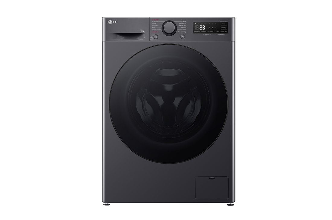 LG Lavatrice 11kg AI DD™ | Serie R5 Classe A-10% | 1400 giri, TurboWash 360, Lavaggio a vapore, Direct Drive | Middle Black, F4R5011TSMB