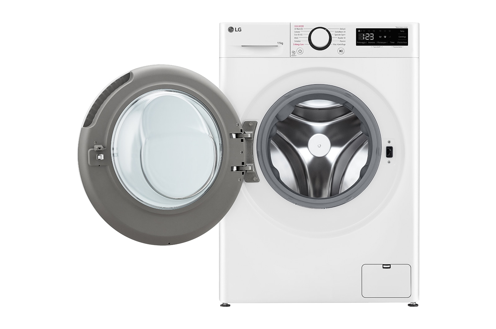LG Lavatrice 11kg AI DD™ | Serie R5 Classe A-10% | 1400 giri, TurboWash 360, Lavaggio a vapore, Inverter Direct Drive| White, F4R5011TSWW