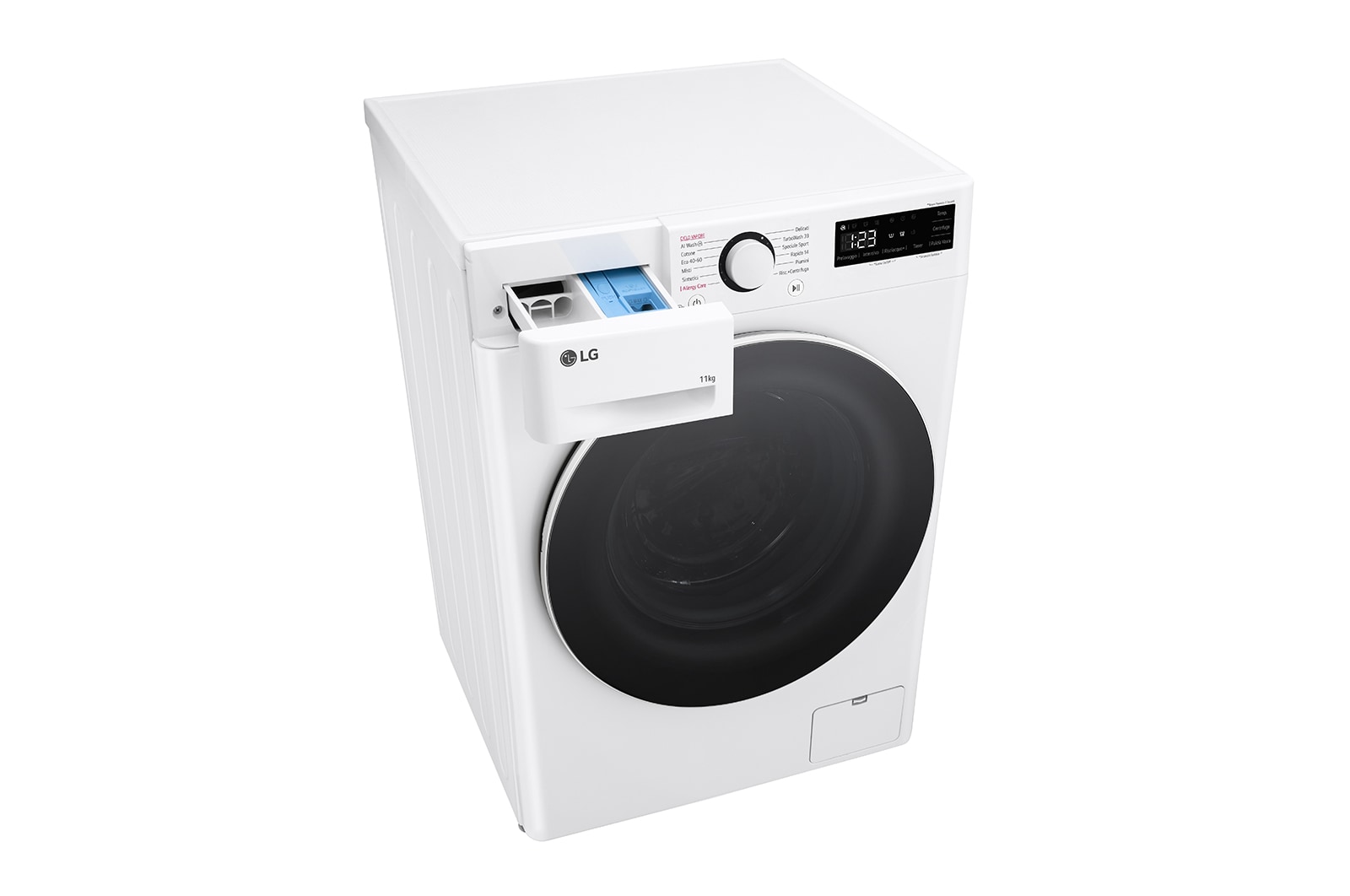 LG Lavatrice 11kg AI DD™ | Serie R5 Classe A-10% | 1400 giri, TurboWash 360, Lavaggio a vapore, Inverter Direct Drive| White, F4R5011TSWW