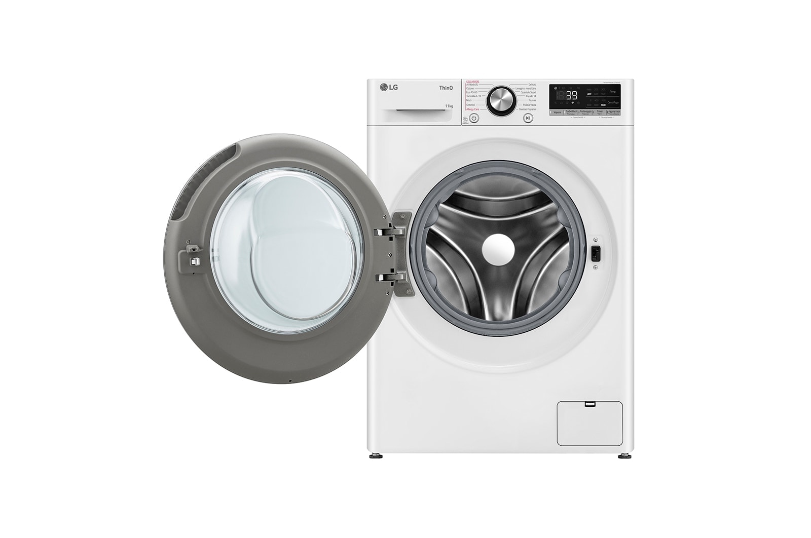 LG Lavatrice 11kg AI DD™ | Serie R7 Classe A-10% | 1400 giri, TurboWash 360, Vapore su 7 programmi, Wi-Fi | White, F4R7011TSWC