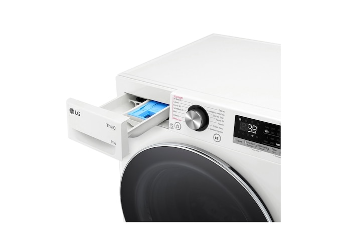 LG Lavatrice 11kg AI DD™ | Serie R7 Classe A-10% | 1400 giri, TurboWash 360, Vapore su 7 programmi, Wi-Fi | White, F4R7011TSWC