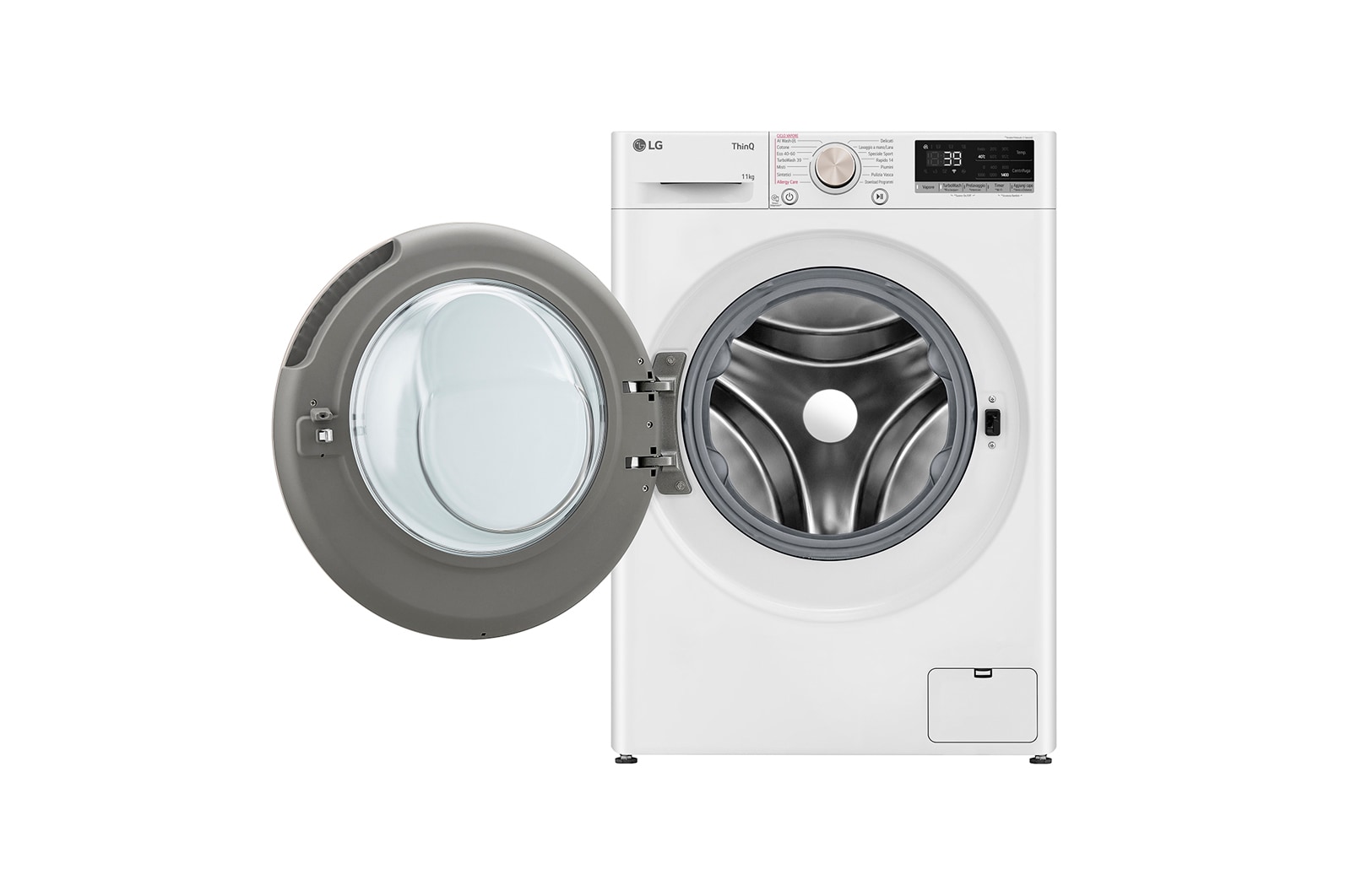 LG Lavatrice 11kg AI DD™ | Serie R7 Classe A-10% | 1400 giri, TurboWash 360, Vapore su 7 programmi, Wi-Fi | White, F4R7011TSWG