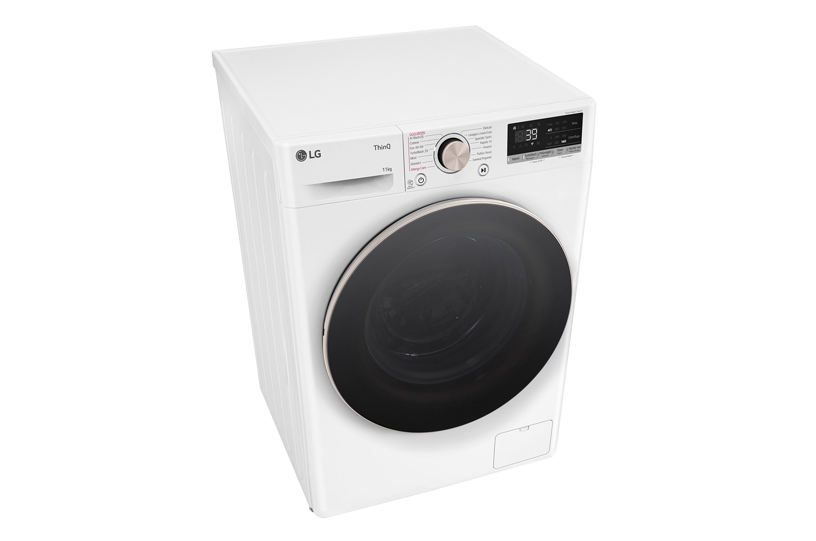 LG Lavatrice 11kg AI DD™ | Serie R7 Classe A-10% | 1400 giri, TurboWash 360, Vapore su 7 programmi, Wi-Fi | White, F4R7011TSWG