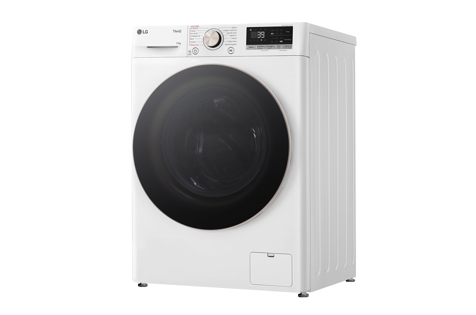 LG Lavatrice 11kg AI DD™ | Serie R7 Classe A-10% | 1400 giri, TurboWash 360, Vapore su 7 programmi, Wi-Fi | White, F4R7011TSWG