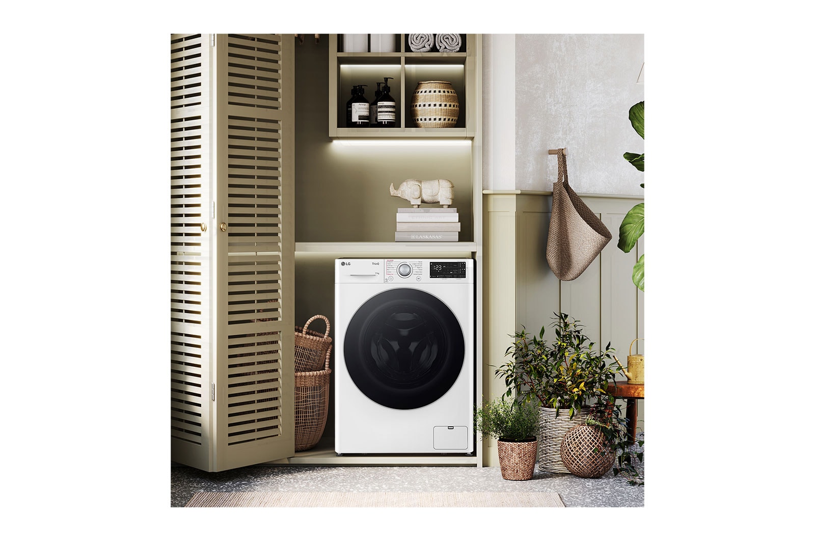 LG Lavatrice 9kg AI DD™ | Serie R7 Classe A-10% | 1400 giri, TurboWash 360, Vapore su 7 programmi, Wi-Fi | White, F4R709TAIDD