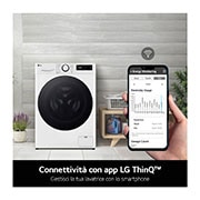 LG Lavatrice 9kg AI DD™ | Serie R7 Classe A-10% | 1400 giri, TurboWash 360, Vapore su 7 programmi, Wi-Fi | White, F4R709TAIDD