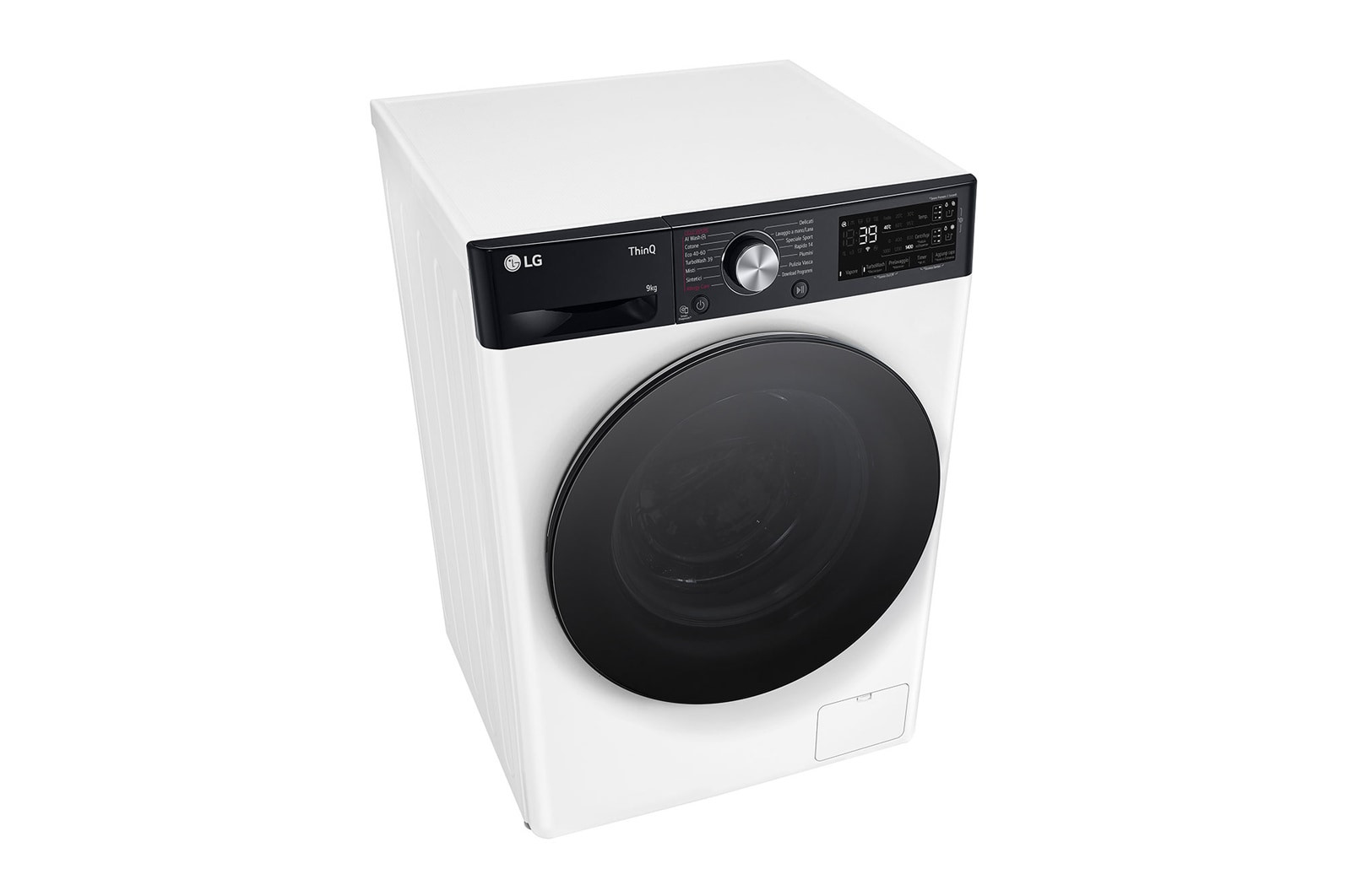 LG Lavatrice 9kg AI DD™ | Serie R7 Classe A-10% | 1400 giri, TurboWash 360, Autodosaggio, Vapore su 7 programmi, Wi-Fi | White, F4R7509TSWB