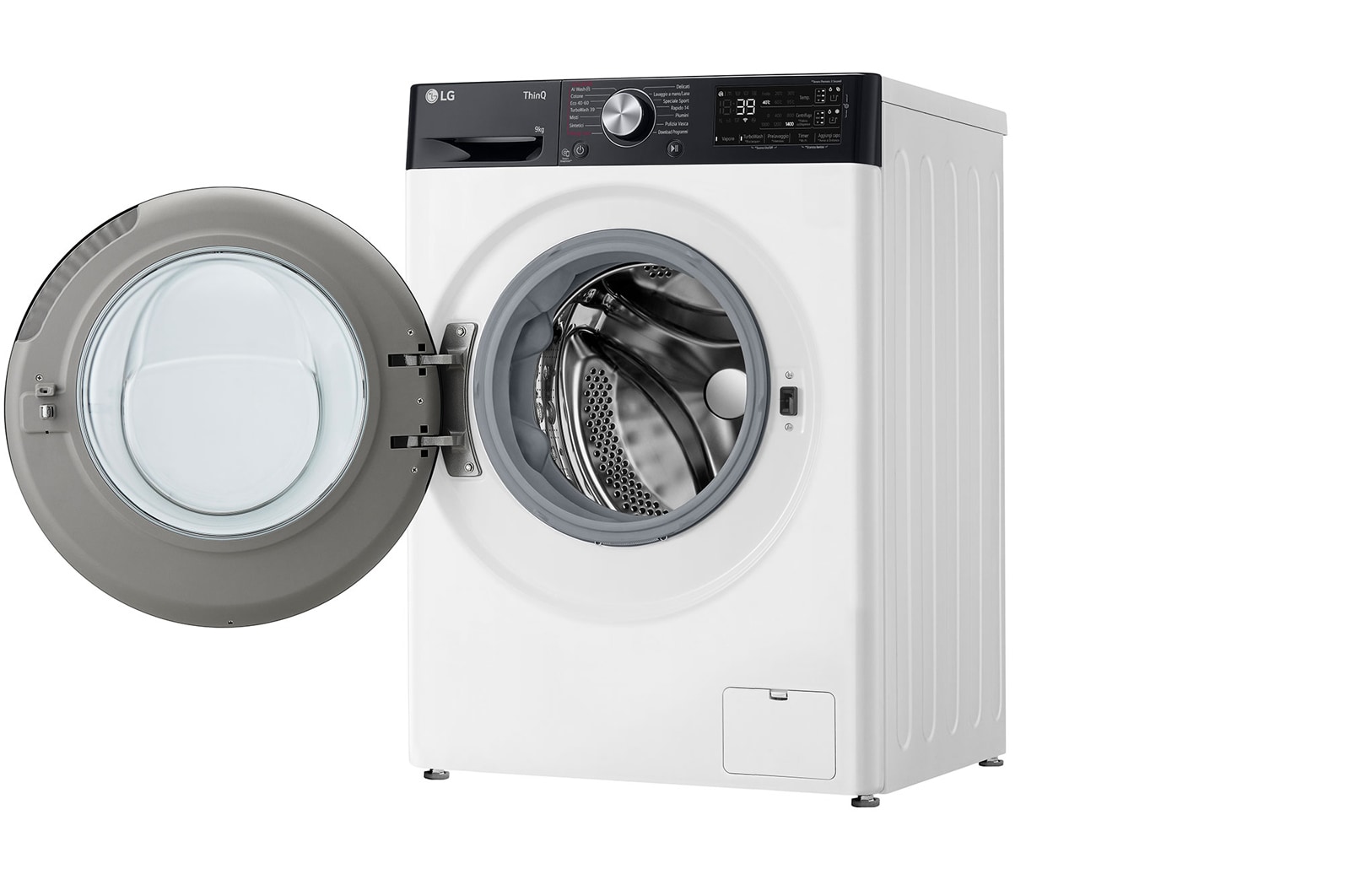 LG Lavatrice 9kg AI DD™ | Serie R7 Classe A-10% | 1400 giri, TurboWash 360, Autodosaggio, Vapore su 7 programmi, Wi-Fi | White, F4R7509TSWB