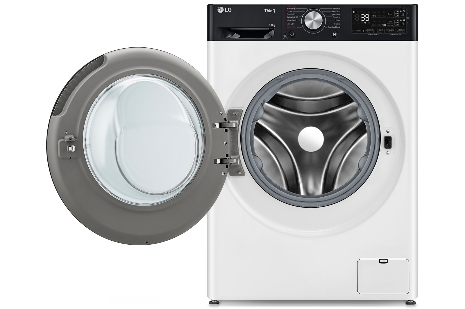 LG Lavatrice 11kg AI DD™ | Serie R7 Classe A-10% | 1400 giri, TurboWash 360, Autodosaggio, Vapore su 7 programmi, Wi-Fi | White, F4R7511TSWB