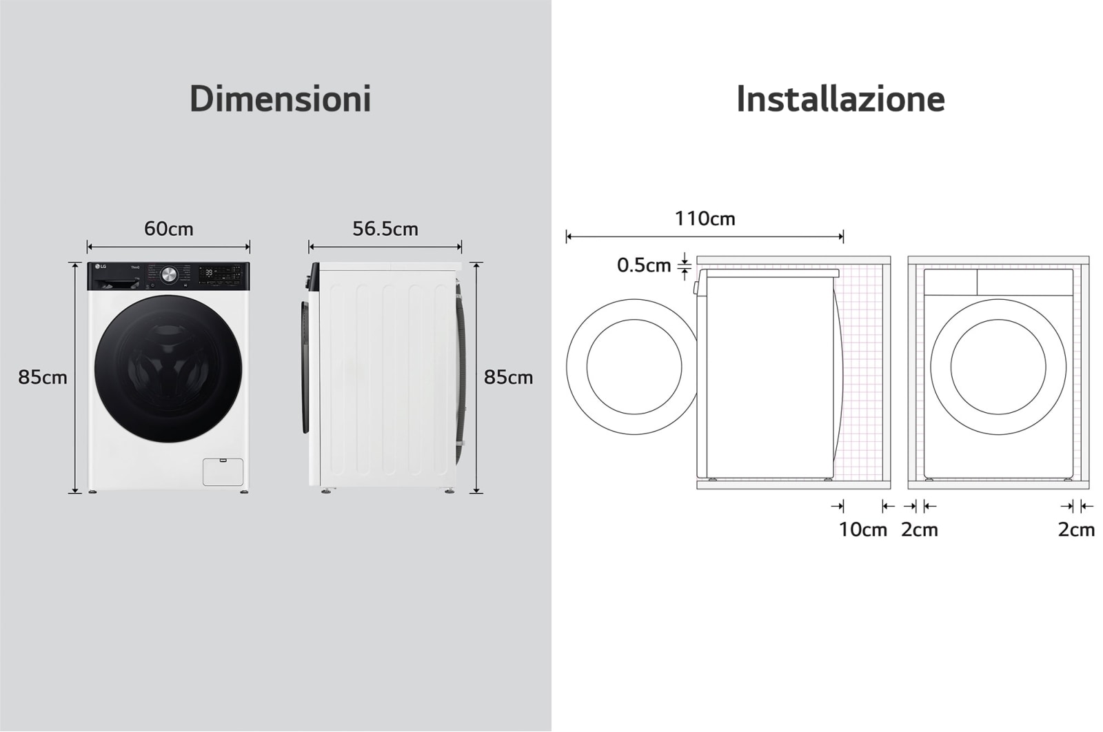 LG Lavatrice 11kg AI DD™ | Serie R7 Classe A-10% | 1400 giri, TurboWash 360, Autodosaggio, Vapore su 7 programmi, Wi-Fi | White, F4R7511TSWB