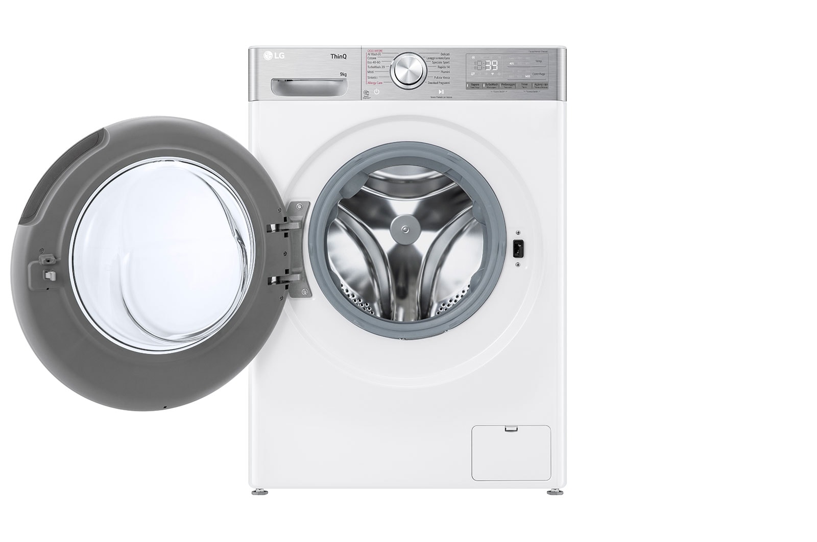 LG Lavatrice 9kg AI DD™ | Serie R9 Classe A-40% | 1400 giri, TurboWash 360, Vapore antipiega, Wi-Fi | White, F4R9009TPWC