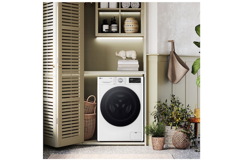 LG Lavatrice 9kg AI DD™ | Serie R9 Classe A-40% | 1400 giri, TurboWash 360, Vapore antipiega, Wi-Fi | White, F4R9009TPWC