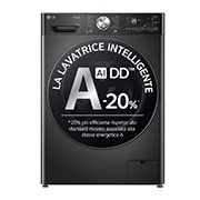 LG Lavatrice 13kg AI DD™ | Serie R9 Classe A-20% | 1400 giri, TurboWash 360, Autodosaggio, Vapore antipiega, Wi-Fi | Black, F4R9513TPBC