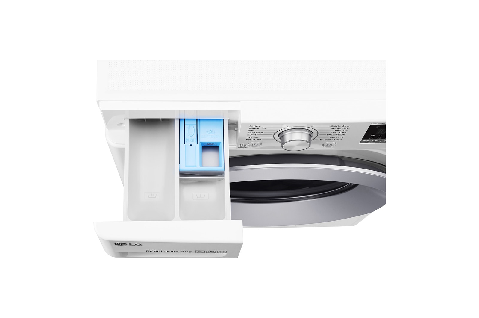 LG Lavatrice Smart TurboWash™ 9 kg Oblò Ring Silver Cromato, F4TURBO9