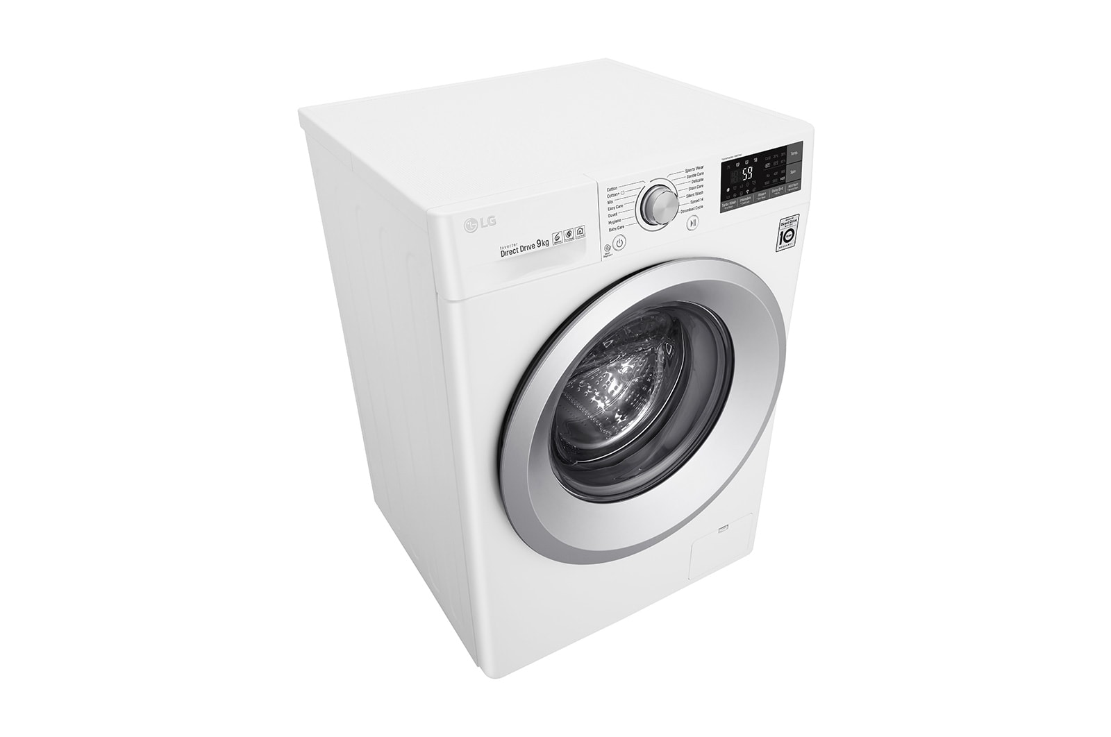 LG Lavatrice Smart TurboWash™ 9 kg Oblò Ring Silver Cromato, F4TURBO9