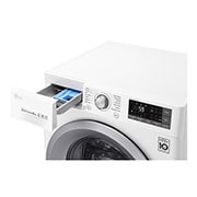 LG Lavatrice Smart TurboWash™ 9 kg Oblò Ring Silver Cromato, F4TURBO9