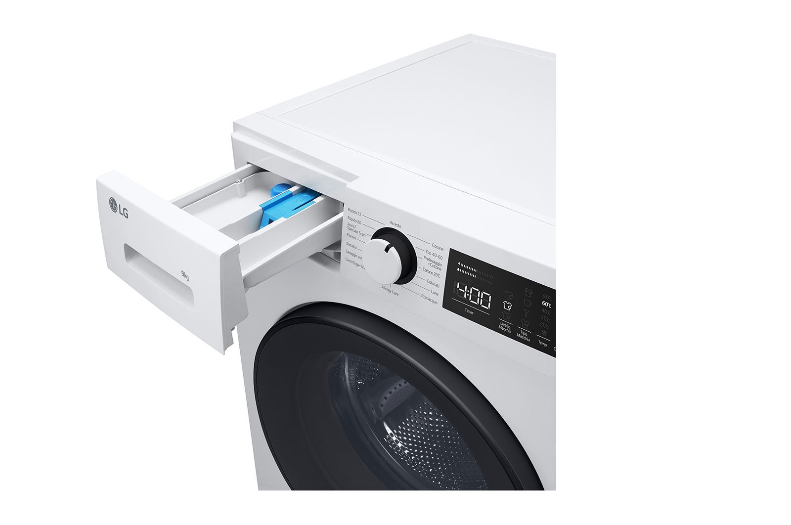 LG Lavatrice 9kg | Serie M3 Classe A | 1400 giri, Lavaggio a vapore, Allergy Care | White, F4WM309SAE