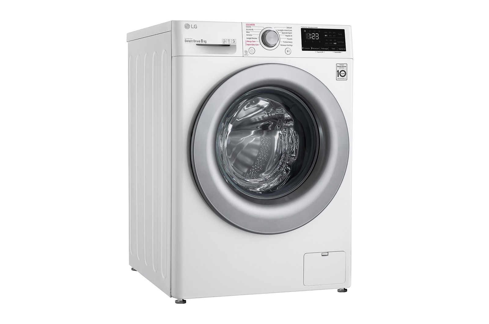 LG Lavatrice Smart AI DD™ 8kg Classe energetica C Lavaggio a vapore, F4WV308S4E