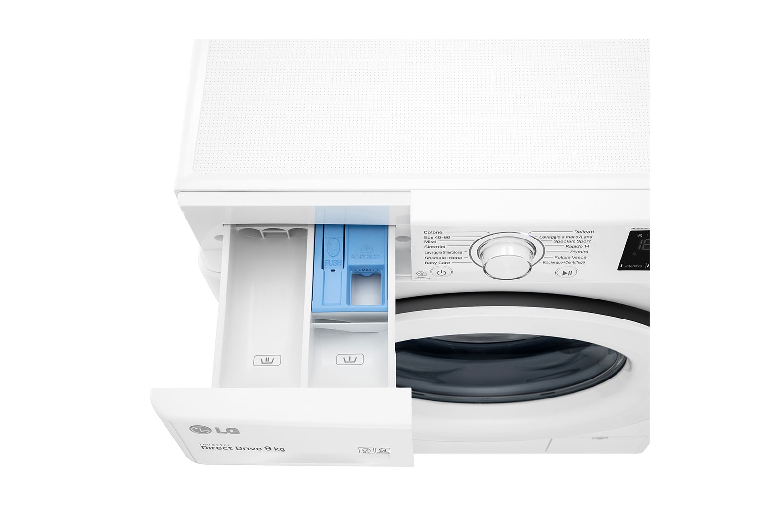 LG Lavatrice 9kg AI DD™ | Serie V3 Classe B | 1400 giri, Inverter Direct Drive, Smart Diagnosis | White, F4WV309N3E