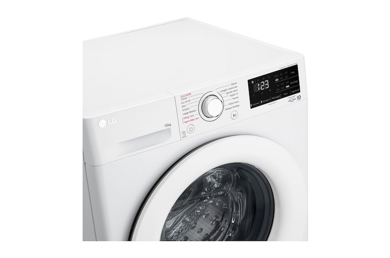 LG Lavatrice 9kg AI DD™ | Serie V3 Classe A/A/A | 1400 giri, Lavaggio a vapore, Allergy Care, Motore Direct Drive | White, F4WV309S3AA