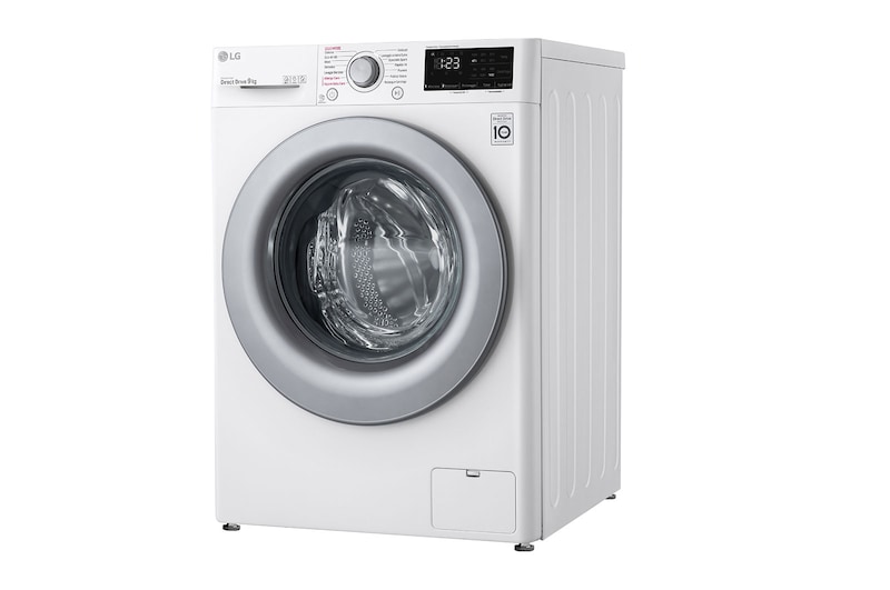 LG Lavatrice 9kg AI DD™ | Serie V3 Classe B | 1400 giri, Lavaggio a vapore, Inverter Direct Drive | White, F4WV309S4E