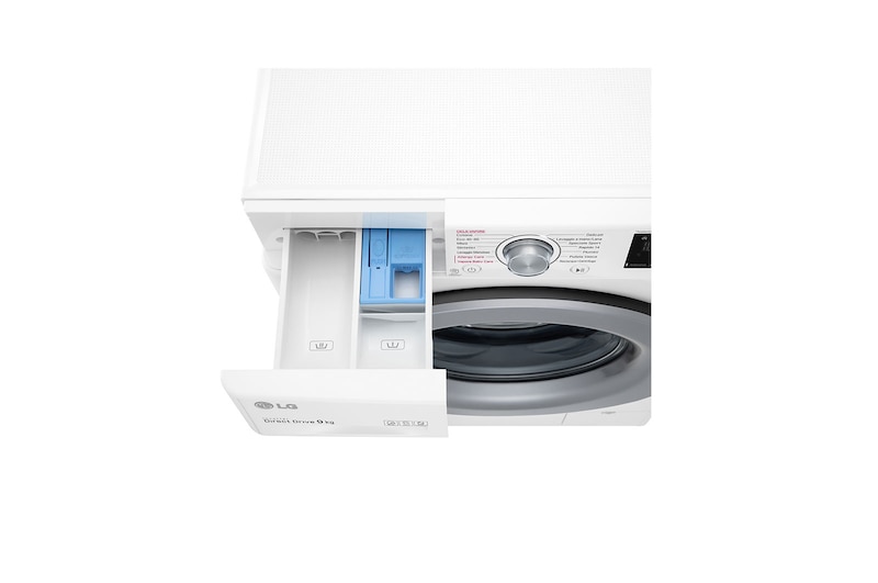 LG Lavatrice 9kg AI DD™ | Serie V3 Classe B | 1400 giri, Lavaggio a vapore, Inverter Direct Drive | White, F4WV309S4E