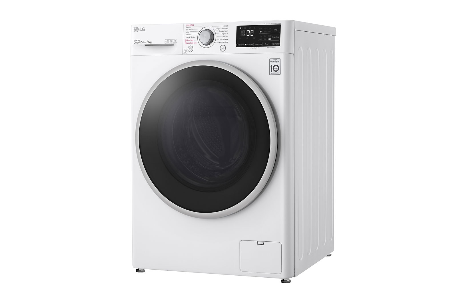 LG Lavatrice 9kg AI DD™ | Serie V3 Classe B | 1400 giri, Lavaggio a vapore, Allergy Care | White, F4WV309SIL