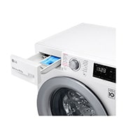 LG Lavatrice 10,5kg AI DD™ | Serie V3 Classe B | 1400 giri, Lavaggio a vapore, Inverter Direct Drive | White, F4WV310S4E