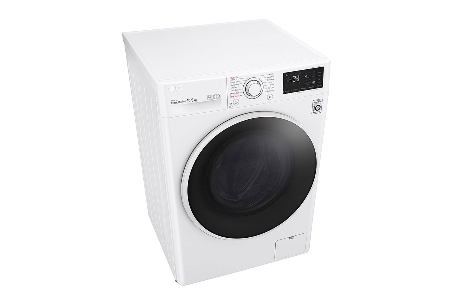 LG Lavatrice 10,5kg AI DD™ | Serie V3 Classe B | 1400 giri, Lavaggio a vapore, Inverter Direct Drive | White, F4WV310STE