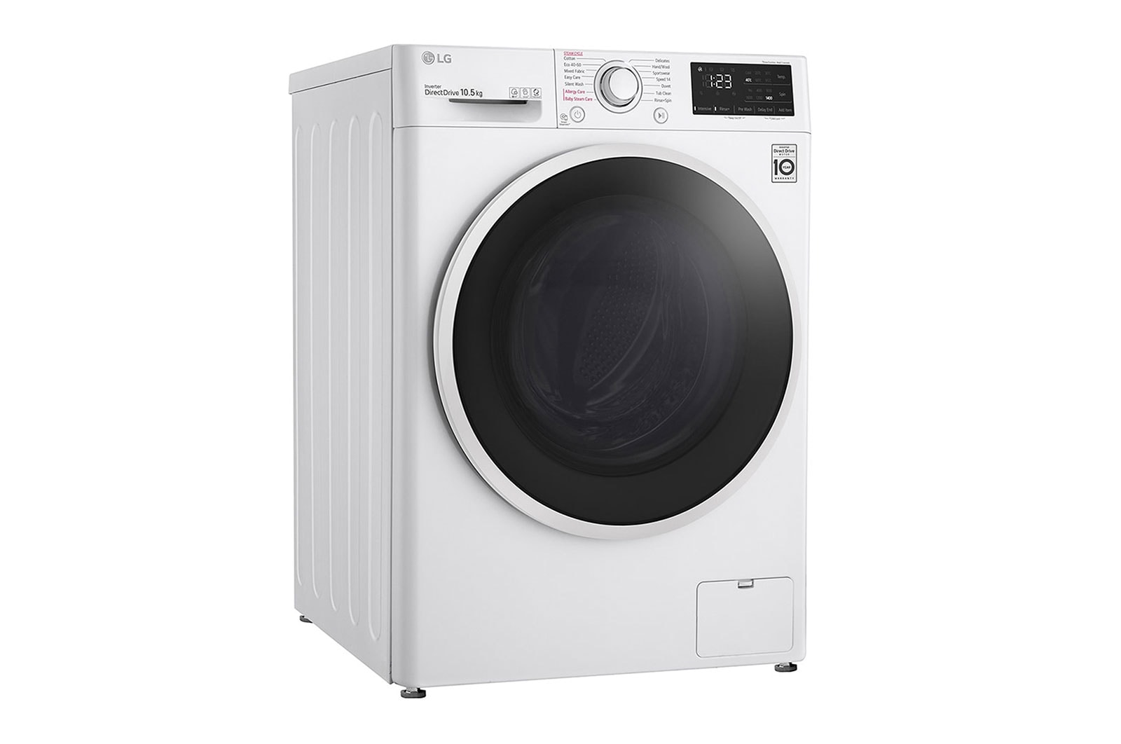 LG Lavatrice 10,5kg AI DD™ | Serie V3 Classe B | 1400 giri, Lavaggio a vapore, Inverter Direct Drive | White, F4WV310STE