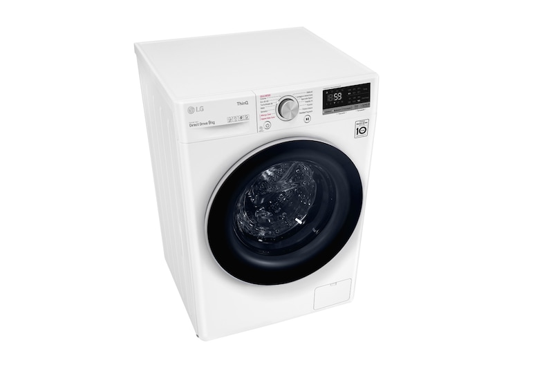 LG Lavatrice 9kg AI DD™ | Serie V5 Classe B | 1400 giri, TurboWash, Lavaggio a vapore, Wi-Fi | White, F4WV509S1E