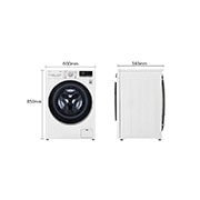 LG Lavatrice 10,5kg AI DD™ | Serie V5 Classe B | 1400 giri, TurboWash, Lavaggio a vapore, Wi-Fi | White, F4WV510S0E