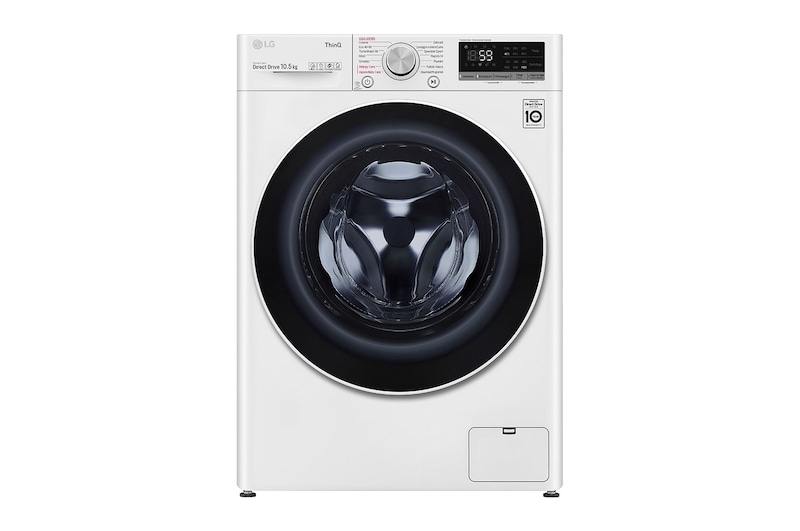LG Lavatrice 10,5kg AI DD™ | Serie V5 Classe B | 1400 giri, TurboWash, Lavaggio a vapore, Wi-Fi | White, F4WV510S0E