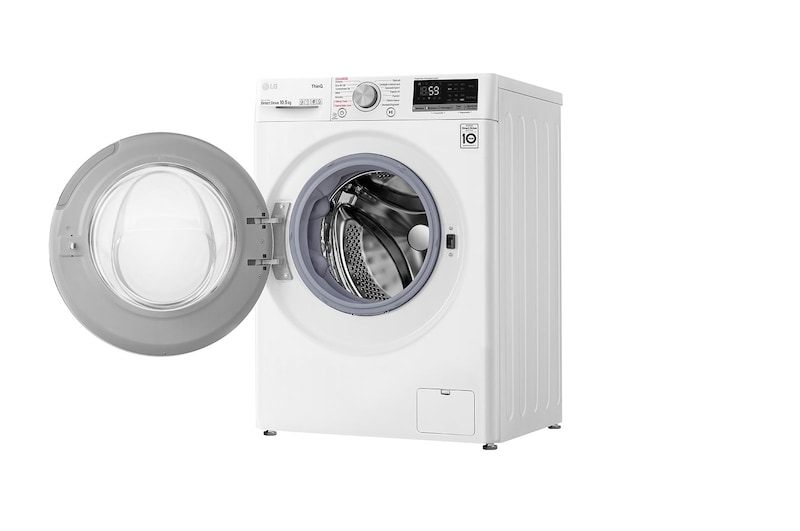 LG Lavatrice 10,5kg AI DD™ | Serie V5 Classe B | 1400 giri, TurboWash, Lavaggio a vapore, Wi-Fi | White, F4WV510S1E