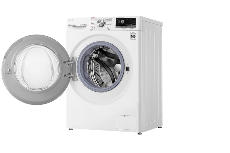 LG Lavatrice 8kg AI DD™ | Serie V7 Classe A/A/A | 1400 giri, TurboWash 360, Lavaggio a vapore, Wi-Fi | White, F4WV708S1E