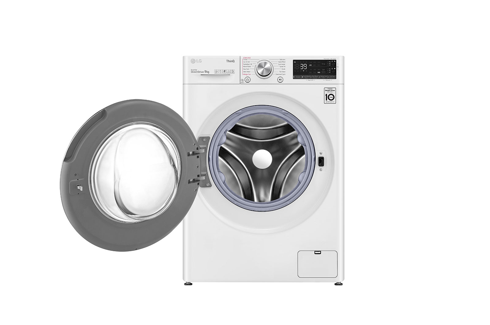LG Lavatrice 9kg AI DD™ | Serie V7 Classe A | 1600 giri, TurboWash 360, Autodosaggio, Vapore, Wi-Fi | White, F6WV709S2EA