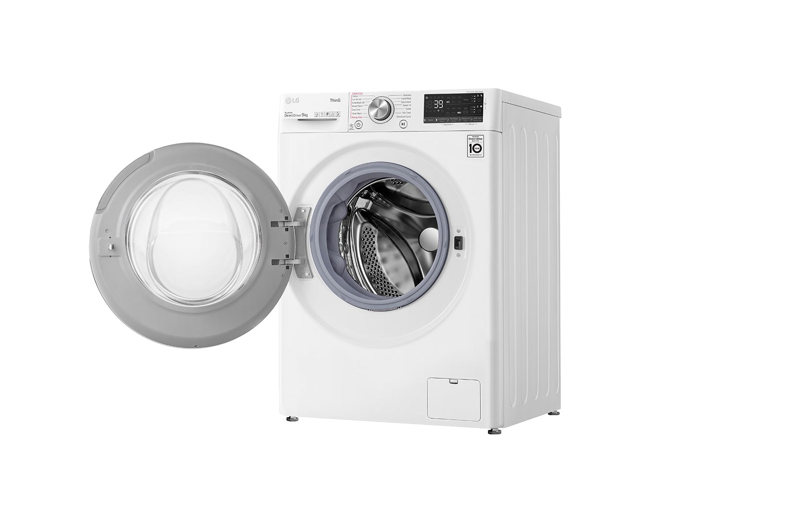 LG Lavatrice 9kg AI DD™ | Serie V7 Classe A | 1600 giri, TurboWash 360, Autodosaggio, Vapore, Wi-Fi | White, F6WV709S2EA