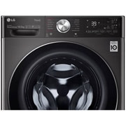 LG Lavatrice 10,5kg AI DD™ | Serie V9 Classe A | 1600 giri, TurboWash 360, Autodosaggio, Vapore antipiega, Wi-Fi | Black Steel, F6WV910P2SA