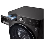 LG Lavatrice 10,5kg AI DD™ | Serie V9 Classe A | 1600 giri, TurboWash 360, Autodosaggio, Vapore antipiega, Wi-Fi | Black Steel, F6WV910P2SA