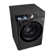 LG Lavatrice 10,5kg AI DD™ | Serie V9 Classe A | 1600 giri, TurboWash 360, Autodosaggio, Vapore antipiega, Wi-Fi | Black Steel, F6WV910P2SA