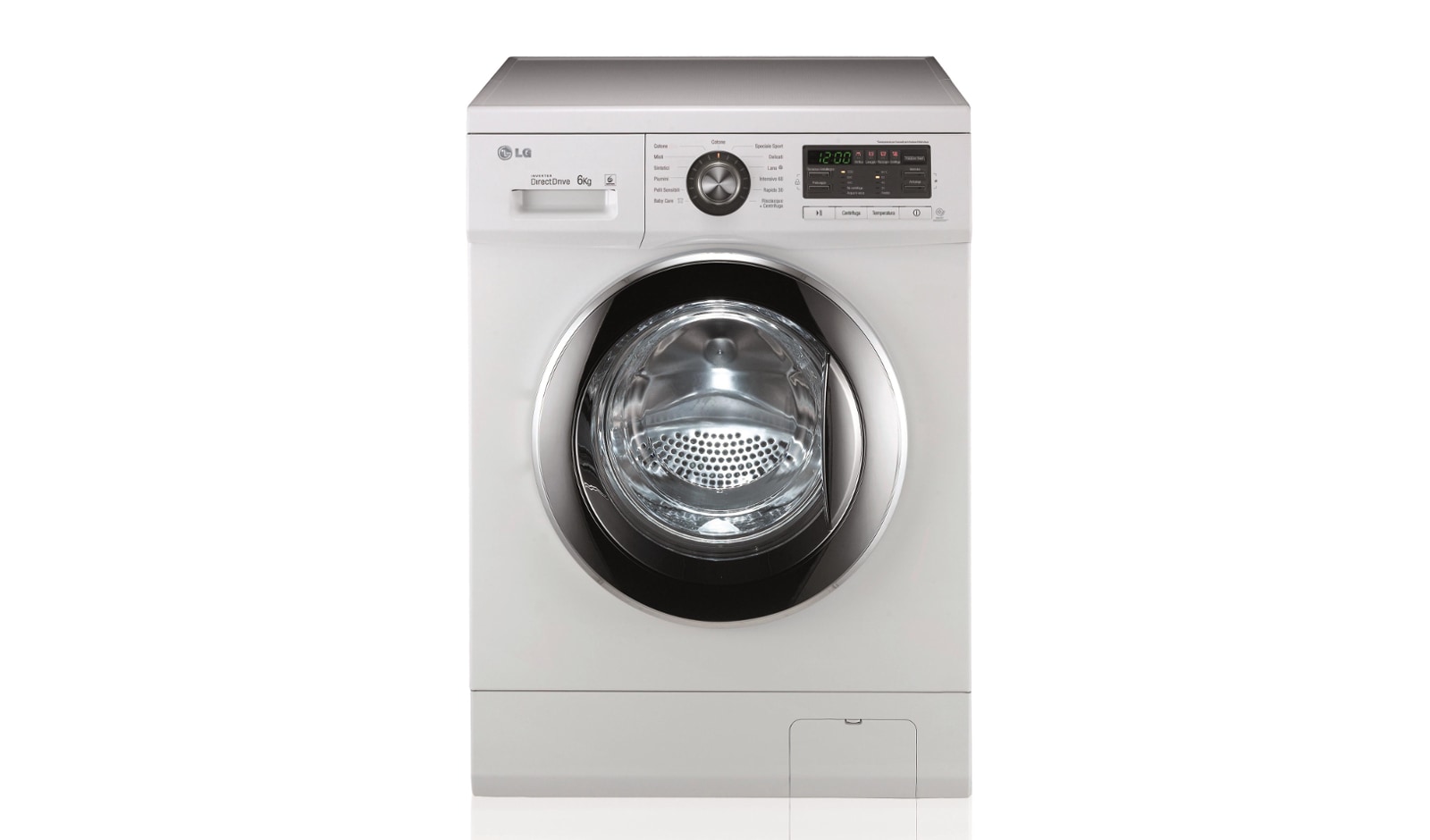 LG Lavatrice Slim 6 Kg Oblò Cromato, FH0G6NDN2