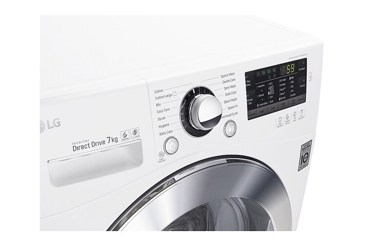 LG Lavatrice Slim TurboWash™ 7 Kg Oblò Cromato, FH2A8HDN2