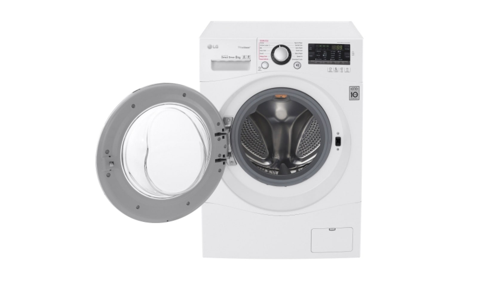 LG Lavatrice TurboWash™ 8 Kg Lavaggio a vapore Oblò Silver, FH2A8TDS2
