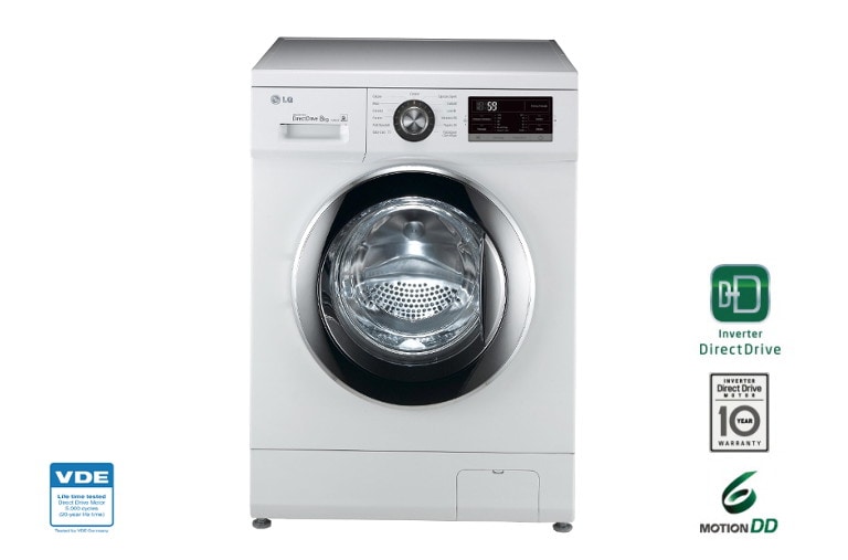 LG Lavatrice 8 Kg Oblò Cromato, FH2G6TDN2