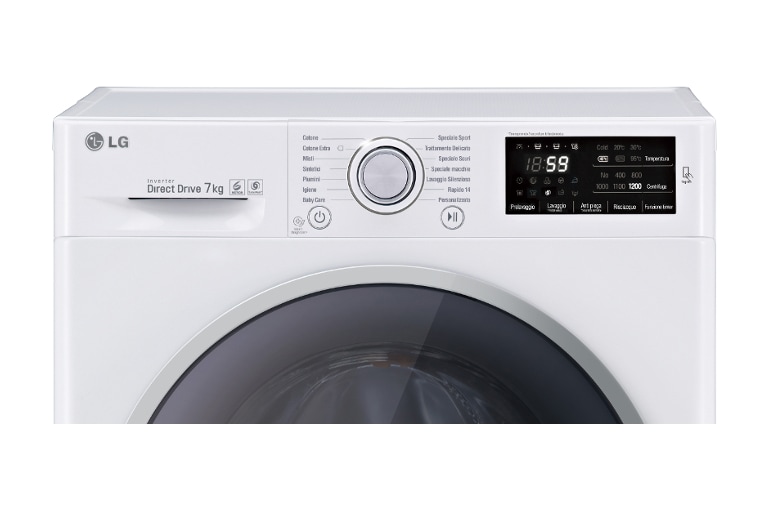 LG Lavatrice Slim TurboWash™ 7 Kg Oblò cromato , FH2U2HDN1