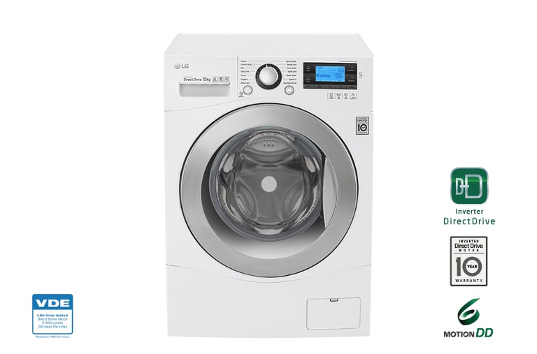 LG Lavatrice TurboWash™ 12 Kg Oblò Cromato, FH495BDN2