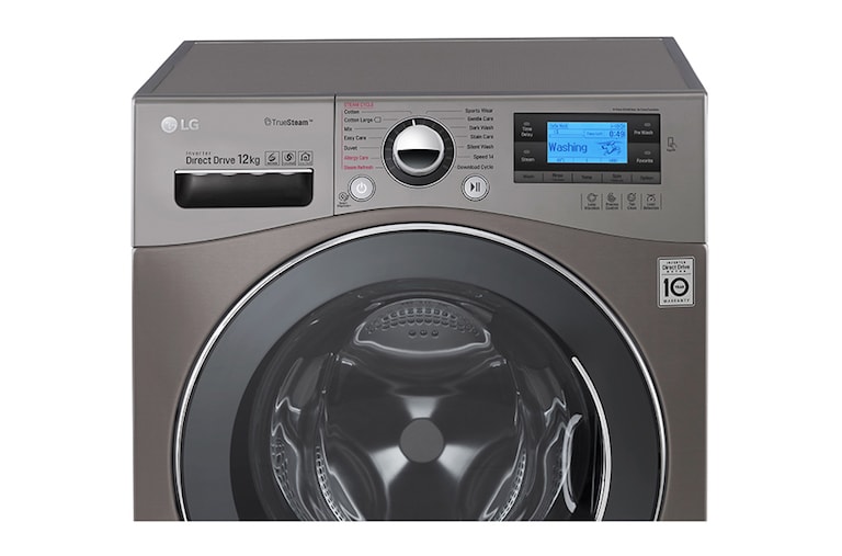 LG Lavatrice TurboWash™ 12 Kg   Lavaggio a vapore Oblò Cromato, FH495BDS6